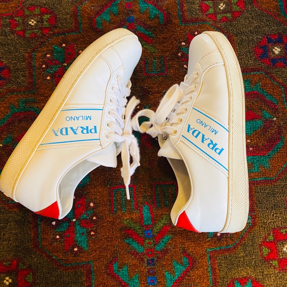 Prada leather sneakers